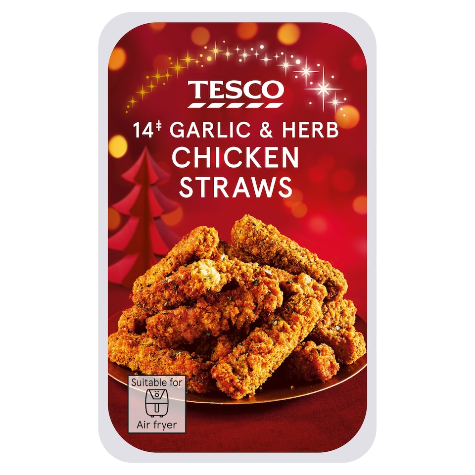 Tesco 14 Garlic and Herb Chicken Straws 161g