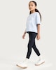 image 2 of F&F Girls 3-Pack Cotton Rich Leggings in Black