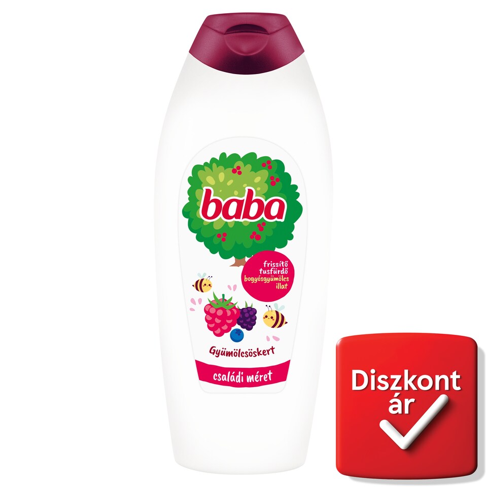 Baba Gyümölcsöskert frissítő tusfürdő bogyósgyümölcs illattal 750 ml