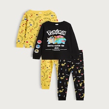 Pokémon 2-Pack Pure Cotton Gotta Catch 'Em All Pyjamas in Multi