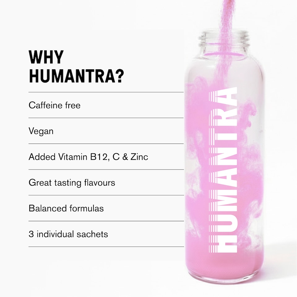 image 1 of Humantra Lychee Zero Sugar Electrolyte Drink 3 x 3.9g Sachets