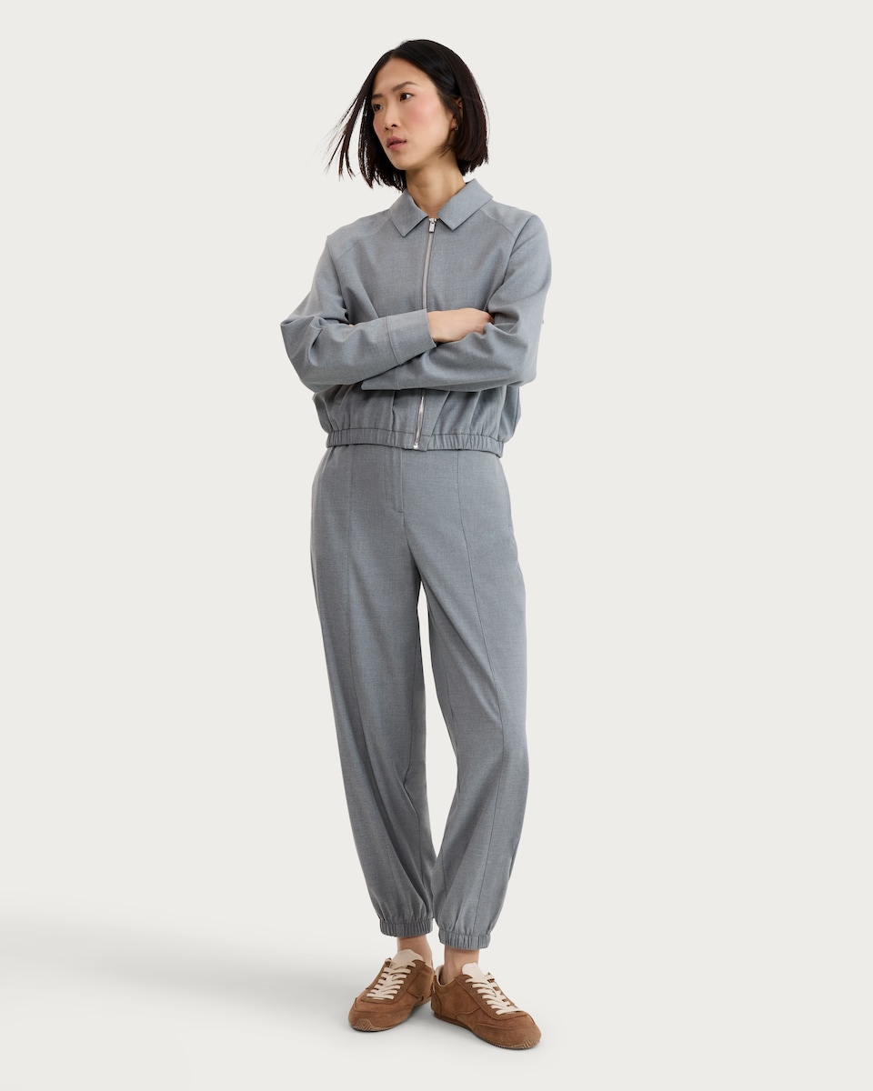 image 1 of F&F Cuffed Co-ord Trousers in Grey