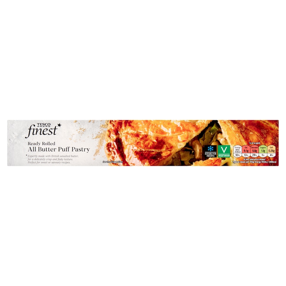 Tesco Finest Ready Rolled All Butter Puff Pastry 320g