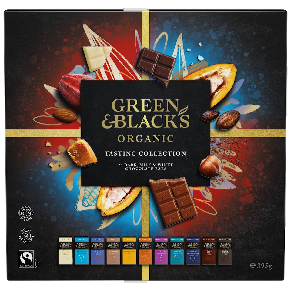 Green & Black's Organic Tasting Collection Boxed Chocolates 395g