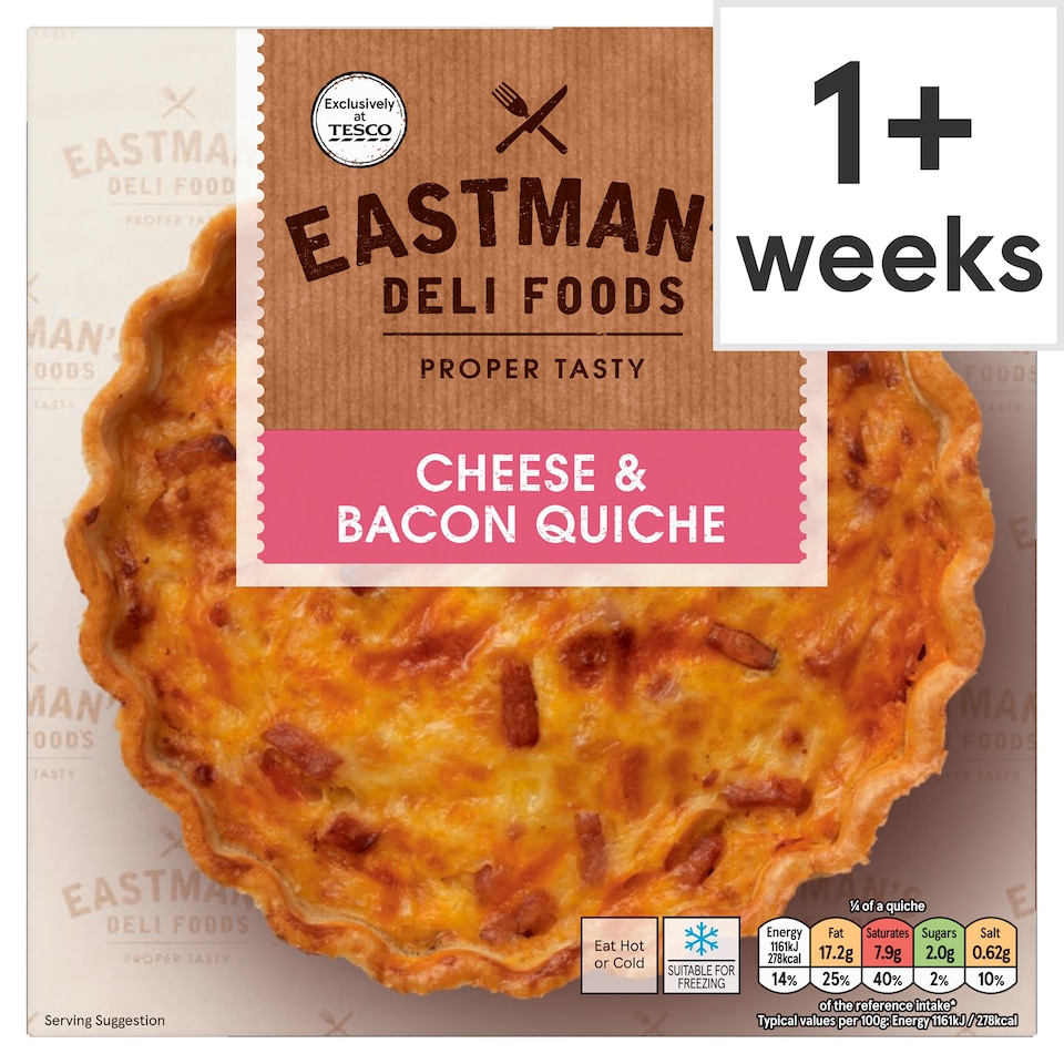 Eastmans Cheese & Bacon Quiche 400G