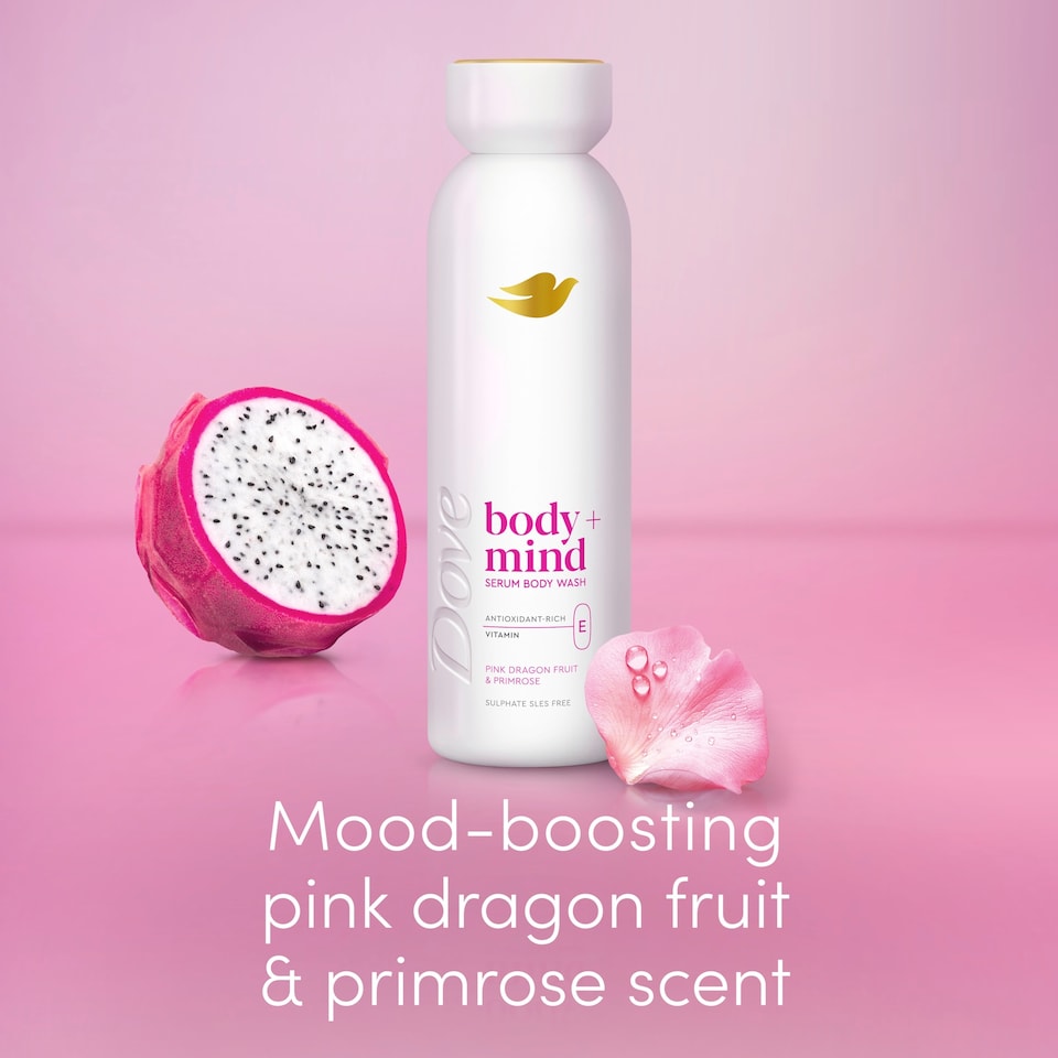 image 1 of Dove Body + Mind Dragonfruit & Primrose Bodywash Serum 350ml