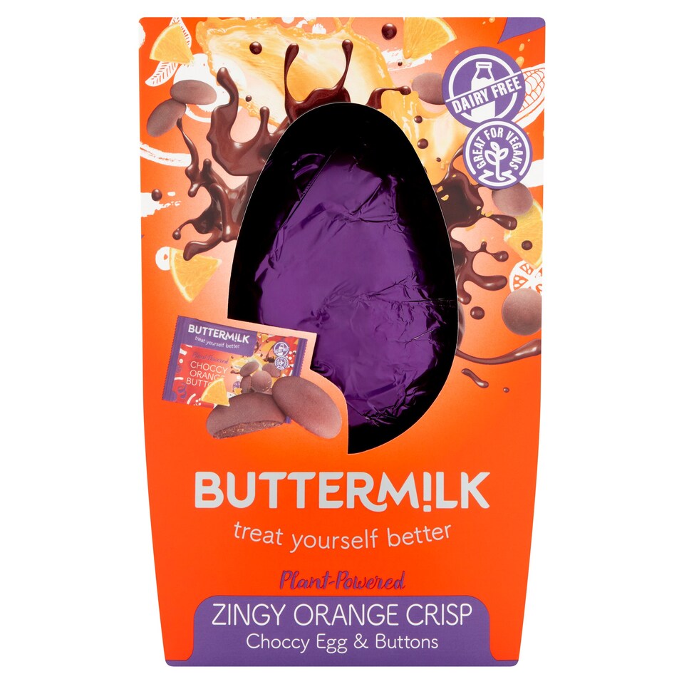 Buttermilk Vegan Orange Chocolate Egg 172G Tesco Groceries