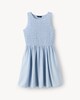 image 1 of F&F Shirred Sleeveless Mini Dress in Blue
