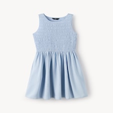 F&F Shirred Sleeveless Mini Dress in Blue