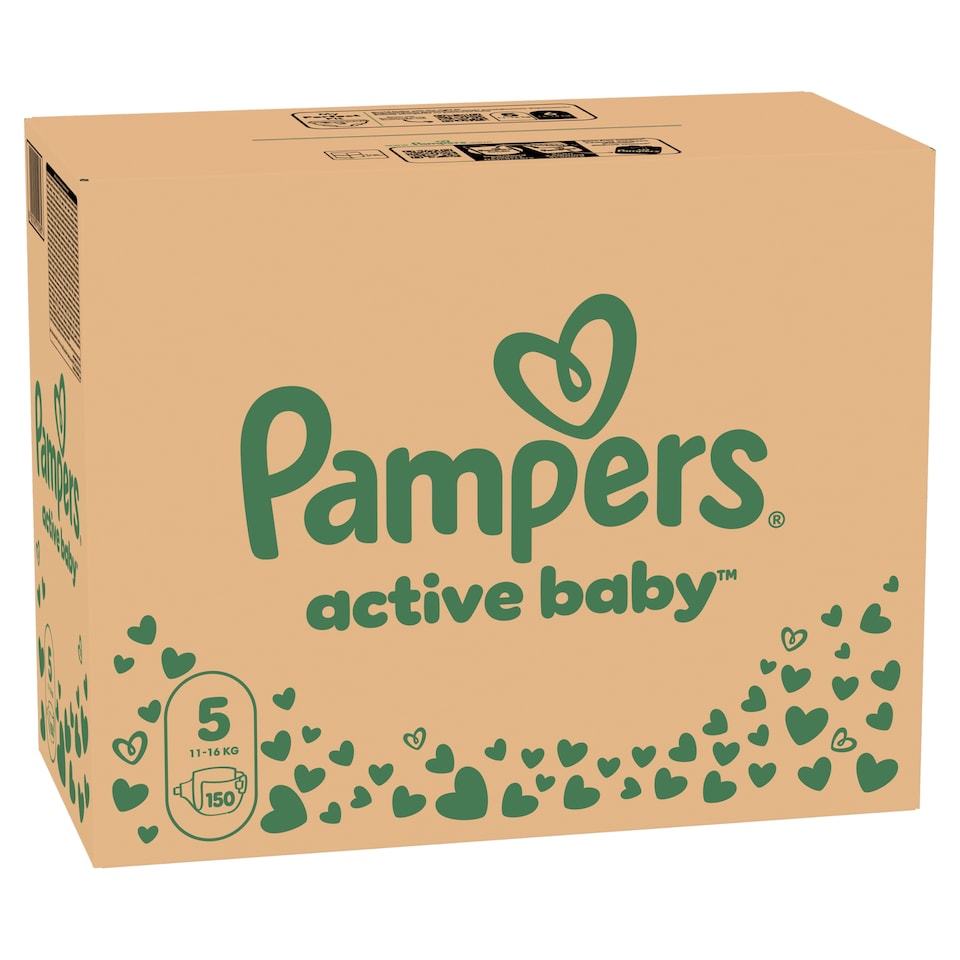 image 1 of Pampers Active Baby Size 5, 150 Nappies, 11kg-16kg