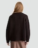 image 3 of The F&F Edit Ribbed Crew Neck Jumper with Wool in Brown