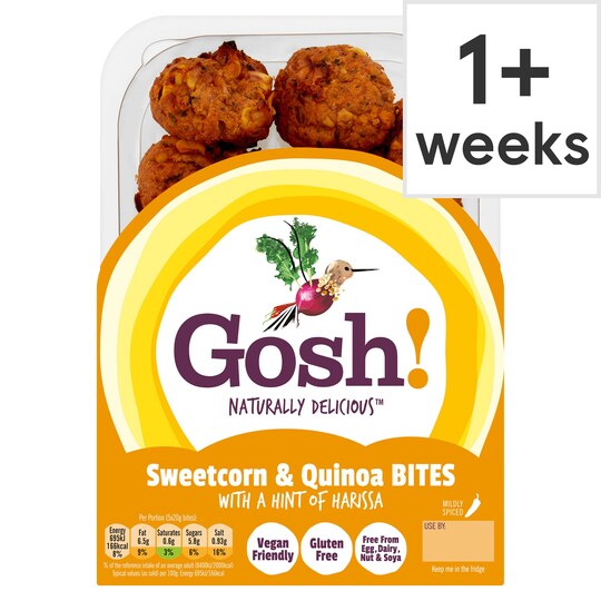 Gosh! Sweetcorn & Quinoa Bites 280G Tesco Groceries