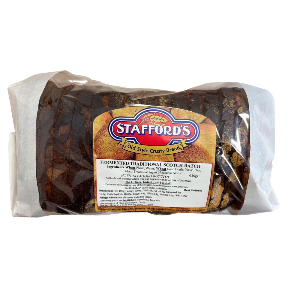 STAFFORDS BAKERY FERMENTED TRADITIONAL SCOTCH BATCH 680G