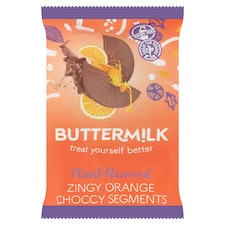 Buttermilk Plant Powered Choccy Orange Segments 100G