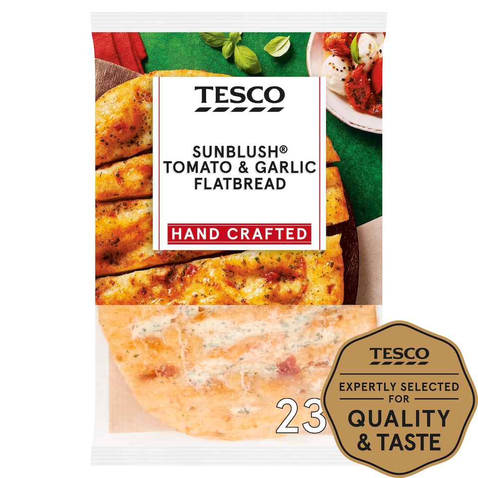 Tesco Sunblush Tomato & Garlic Flatbread 235 G