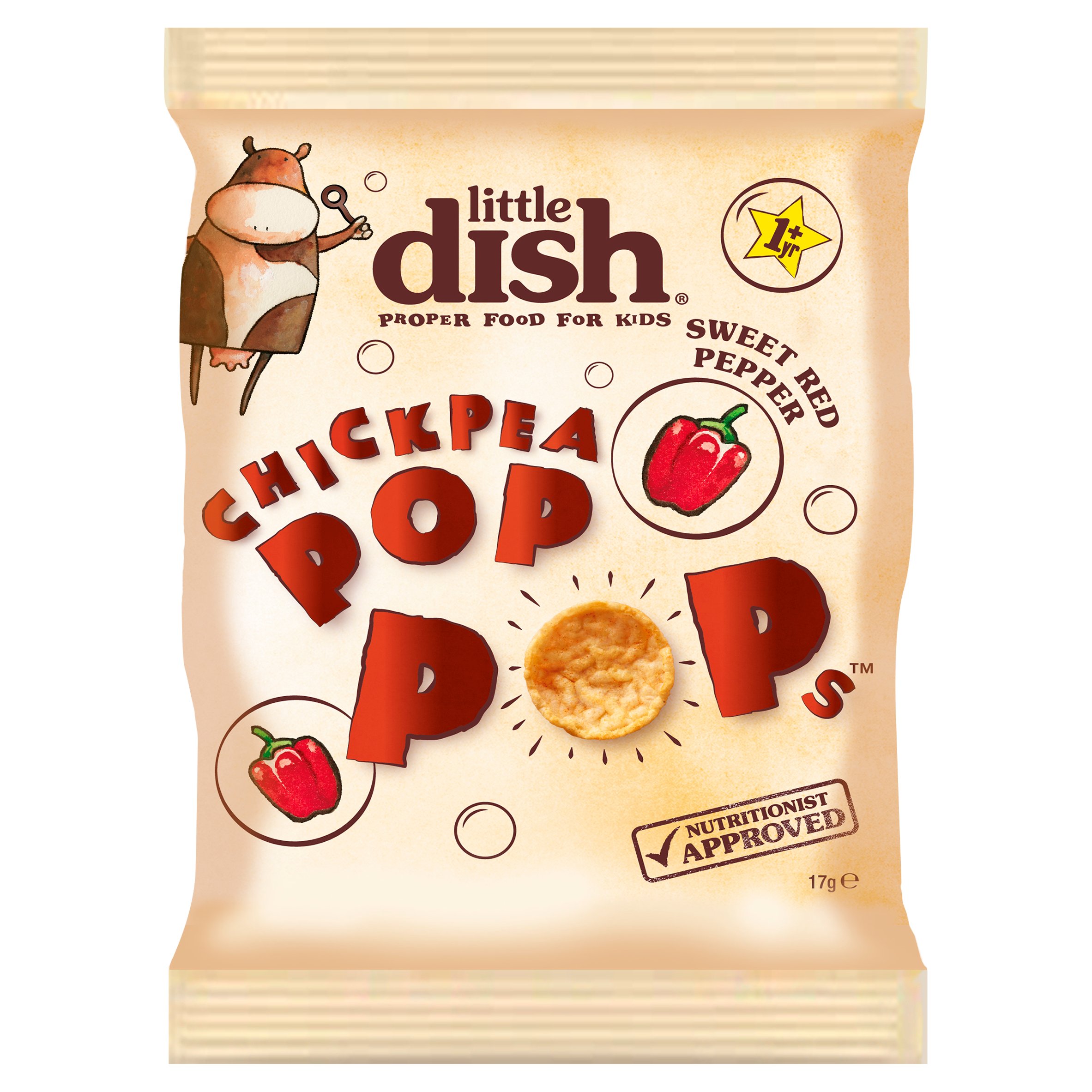 Little Dish Red Pepper Chickpea Pop Pops 17G - Tesco Groceries