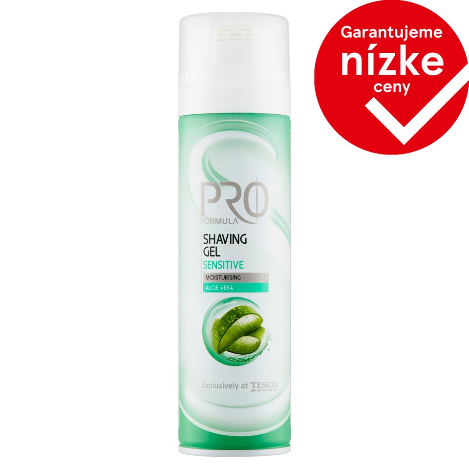 Tesco Pro Formula Sensitive Aloe Vera gél na holenie 200 ml