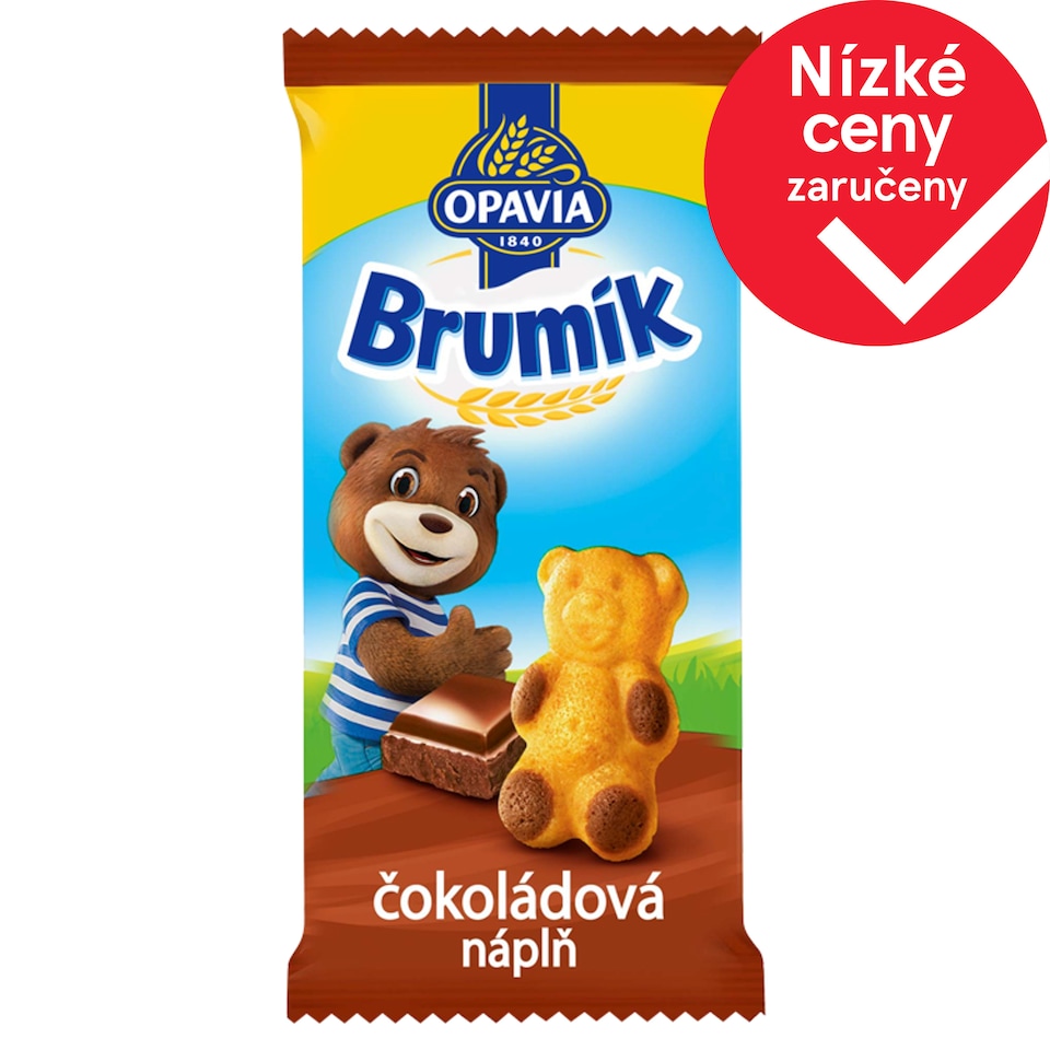 Opavia Brumík Čokoládová náplň jemné pečivo 30g