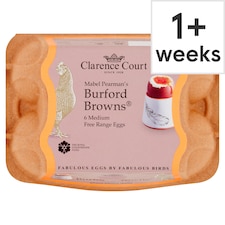 Clarence Court Brown Medium Free Range Eggs 6 Pack