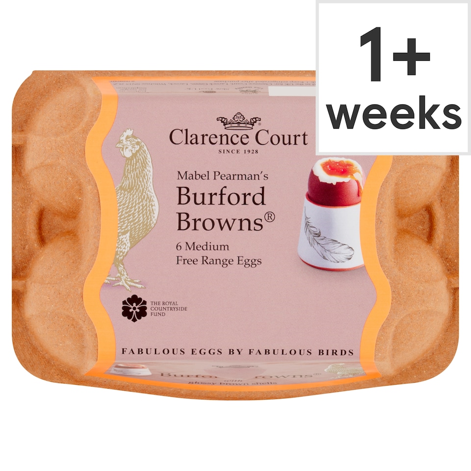 Clarence Court Brown Medium Free Range Eggs 6 Pack