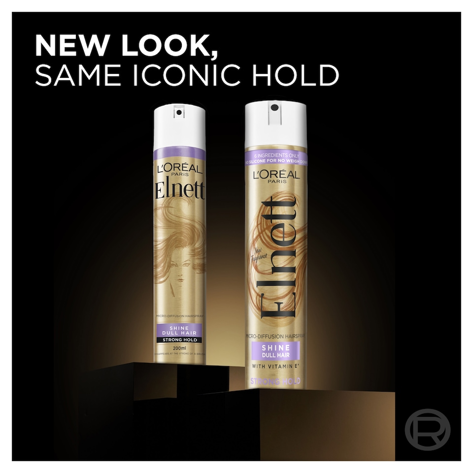 image 1 of L'Oreal Elnett Shine Strong Hold Hair Spray 400Ml