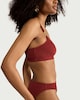 image 1 of F&F Crinkle Textured Bikini Top in Brick