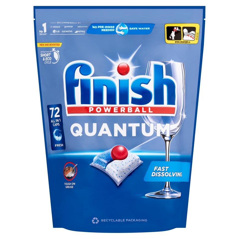 image 1 of Finish Powerball Quantum Fresh Dishwasher Capsules 72 pcs 748,8 g