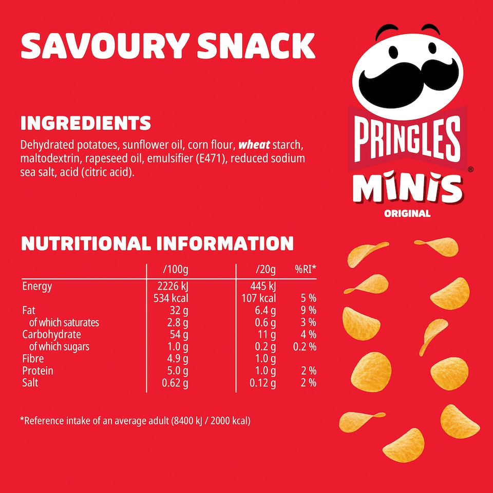 image 1 of Pringles Minis Original 6x20g