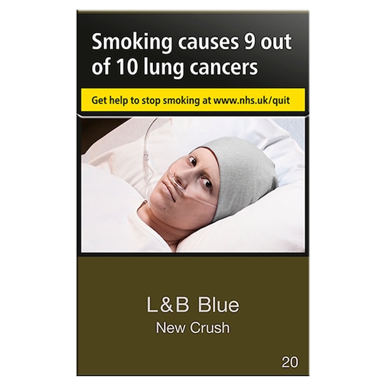 L & B Blue New Crush Cigarettes 20 Pack Tesco Groceries