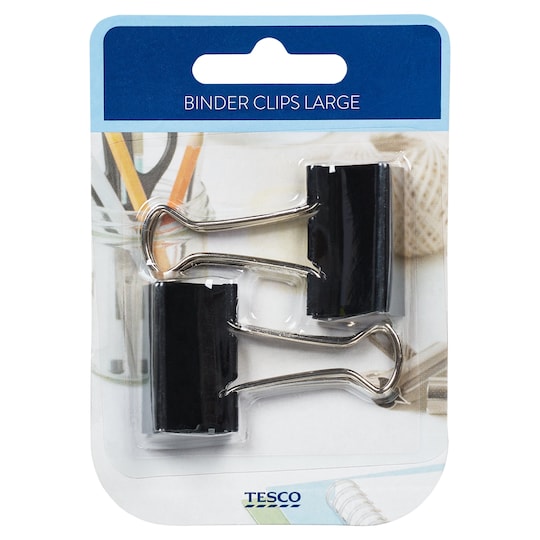 Tesco Binder Clips Large 2 Pack Tesco Groceries