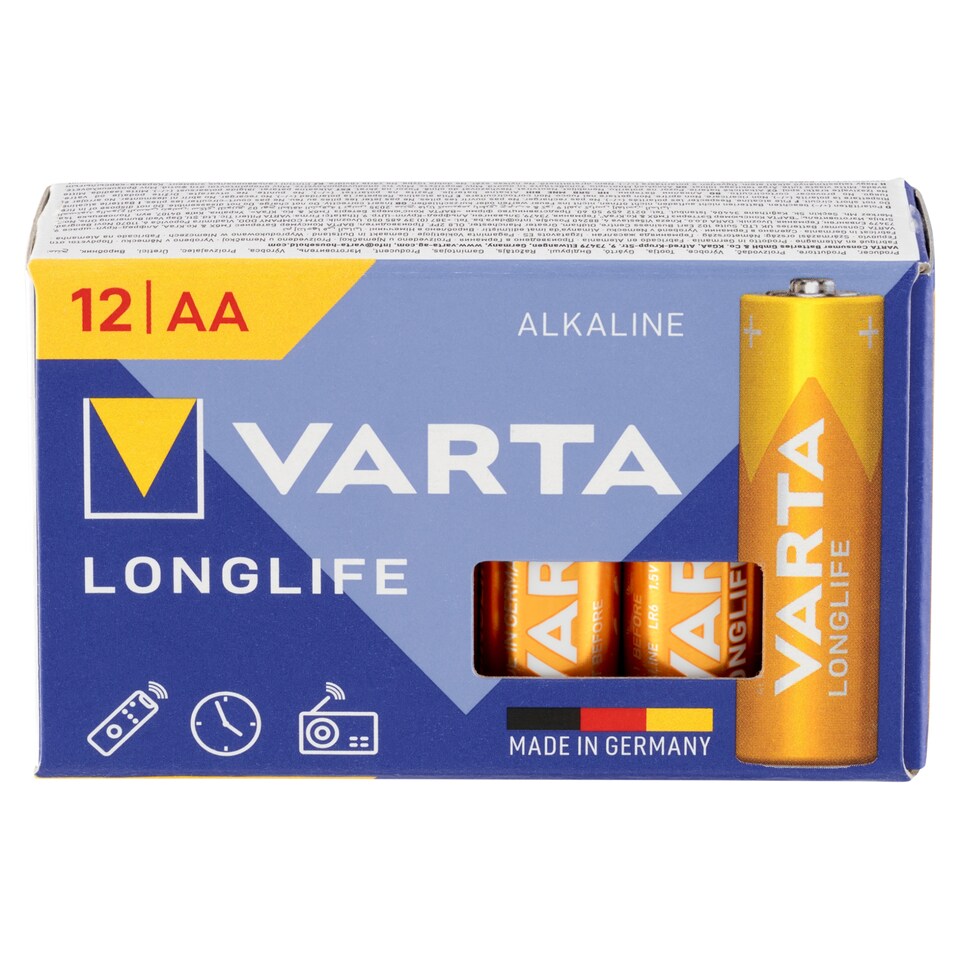 obrázok 1 z VARTA Longlife AA alkalické batérie 12 ks