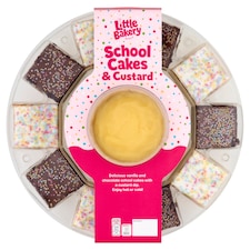 The Little Bakery World 10 Vanilla & Chocolate School Cake & Custard