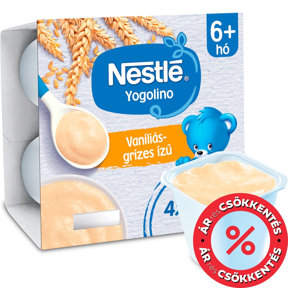 image 1 of Nestlé Yogolino Vanilla Flavored Semolina Baby Pudding 6+ Months 4 x 100 g (400 g)