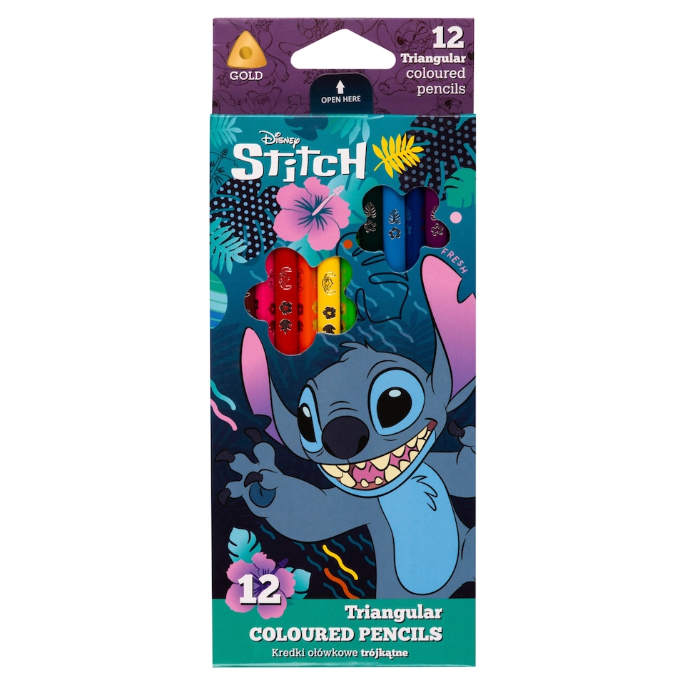 Obrázek 1 pro produkt Disney Stitch barevné tužky 12 ks