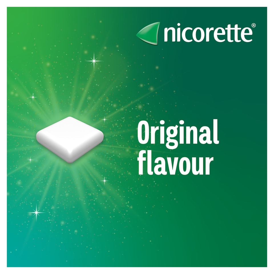 image 1 of Nicorette Stop Smoking Aid 4mg Nicotine Gum - Original 105s