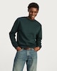 image 2 of F&F Cotton Rich Regular Fit Crew Neck Sweatshirt in Green