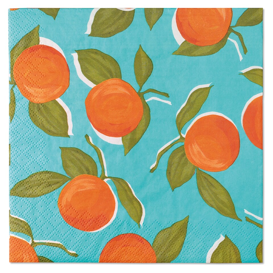 Tesco Peach Napkin 33Cm 3Ply 20 Pack