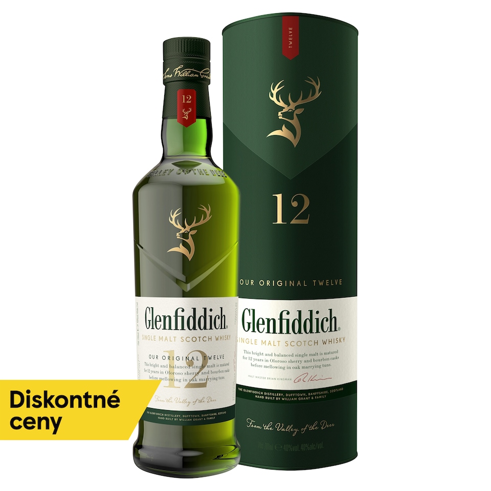Glenfiddich Single Malt Scotch Whisky 12-ročná 700 ml