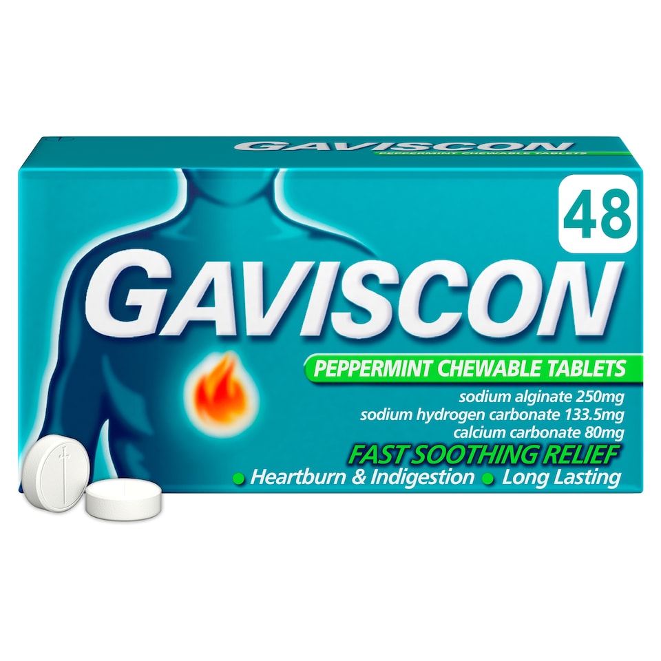 image 1 of Gaviscon Peppermint Tablets 48S