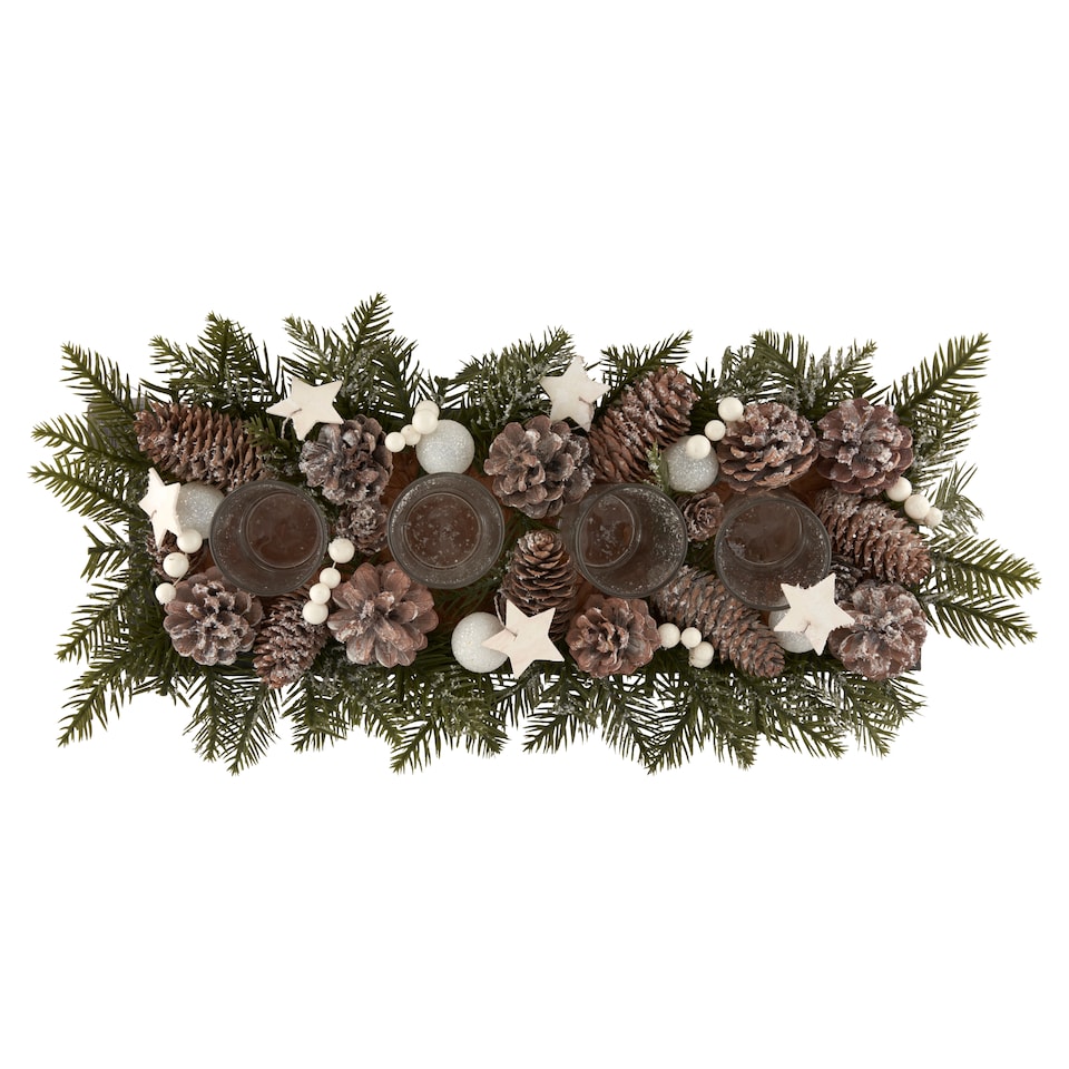 Snow Meister Advent Candle with Tealight Holder Long