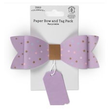 T. Lilac Bow and Tag