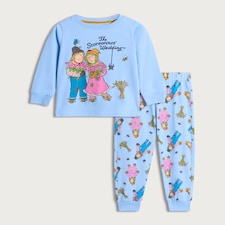The Scarecrows' Wedding Pure Cotton Pyjama Set in Blue