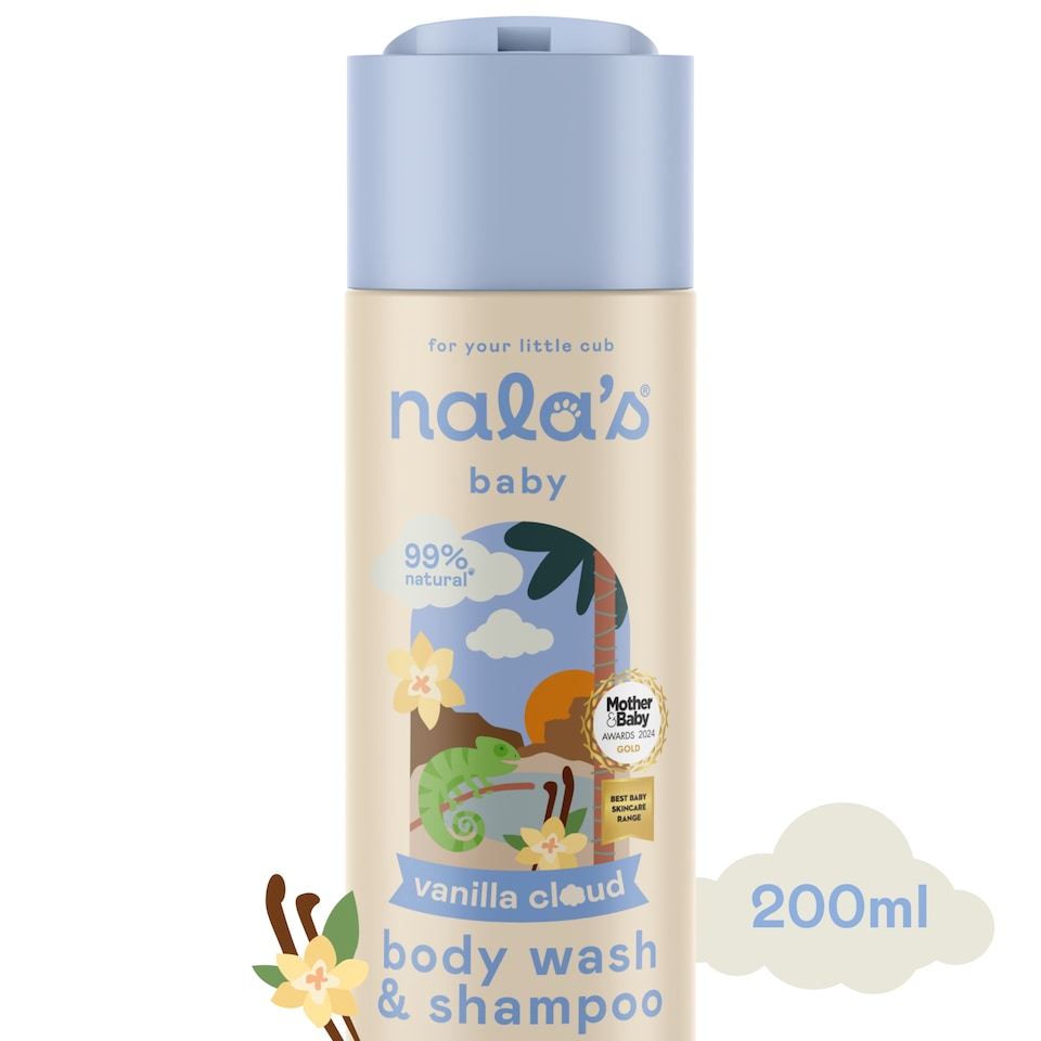 Nala's Baby Body Wash & Shampoo Vanilla Cloud 200ml