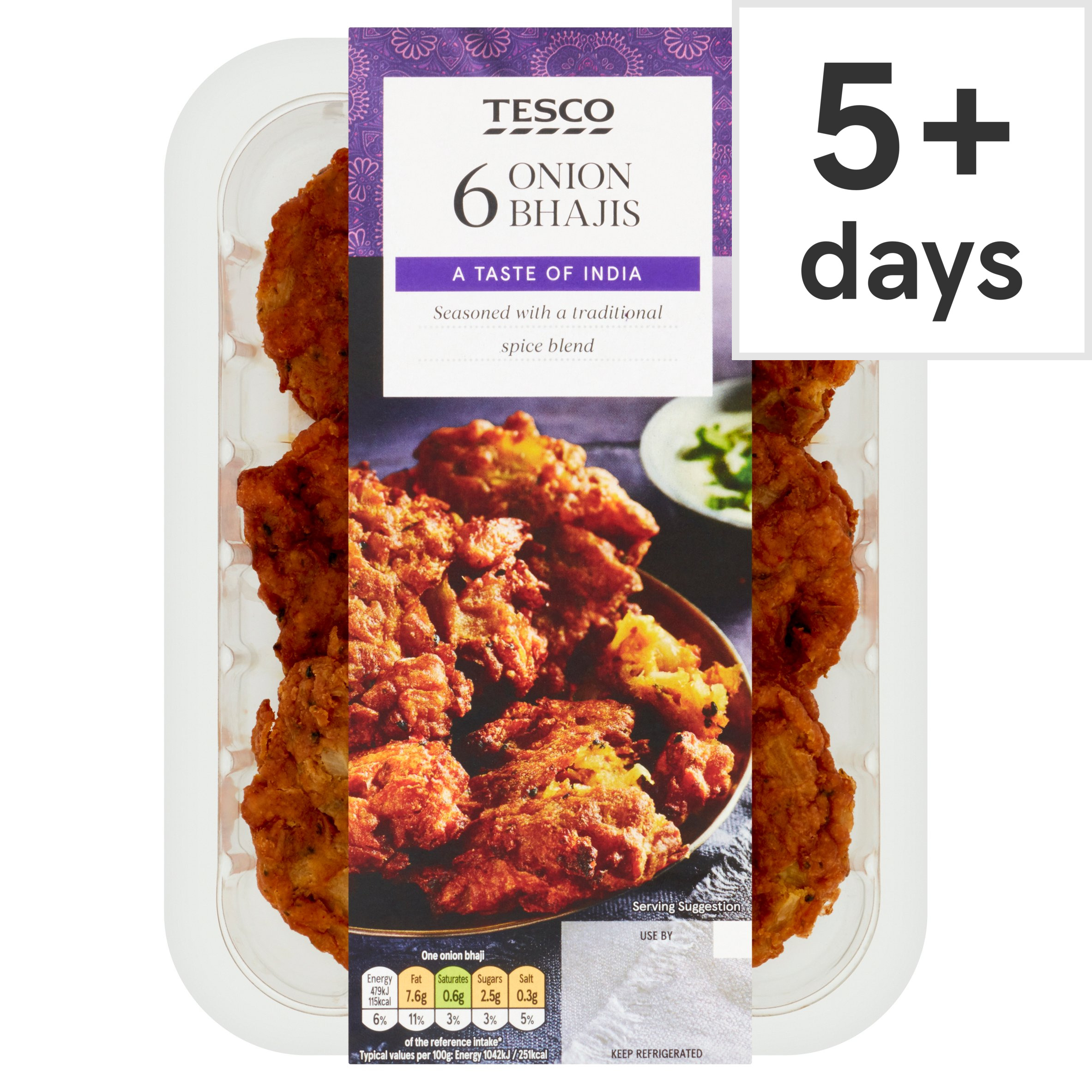 Tesco Indian Onion Bhajis 294G Tesco Groceries