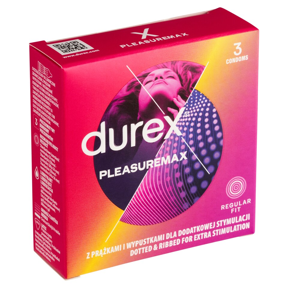 Obrázek 1 pro produkt Durex Pleasuremax Regular Fit kondomy 3 ks