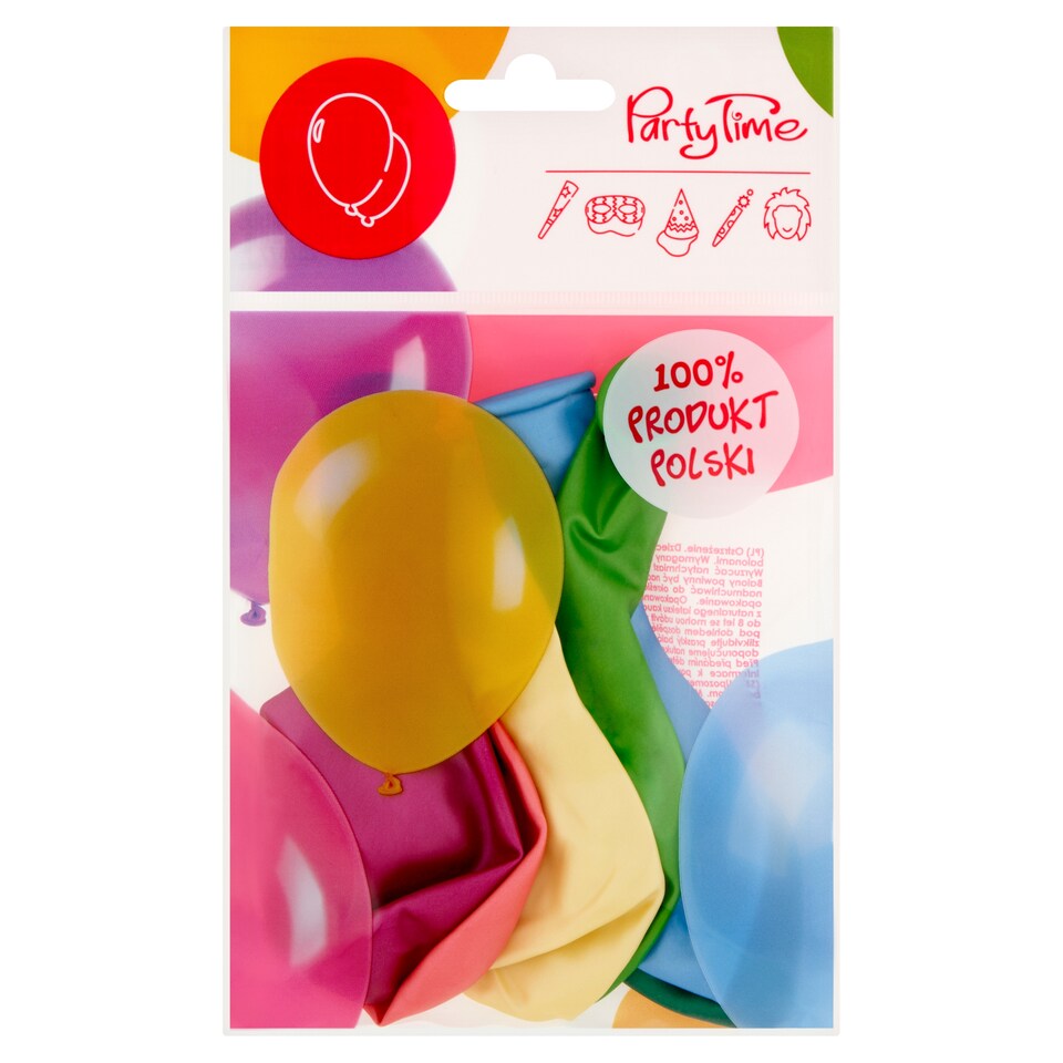 Party Time Big Metallic Balloons 30 cm 6 pcs