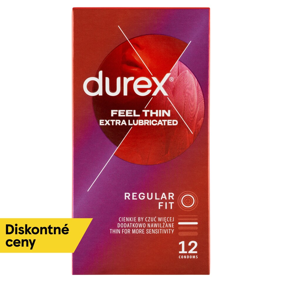 obrázok 1 z Durex Feel Thin Extra Lubricated tenké prezervatívy 12 ks