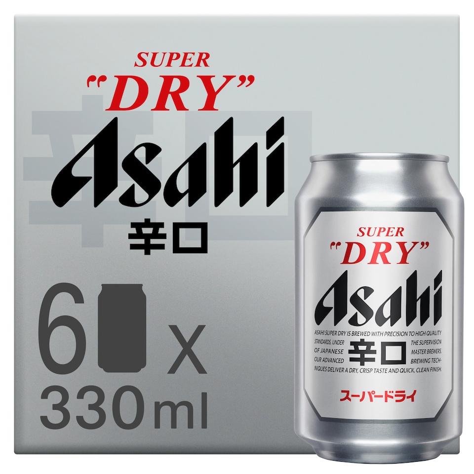 Asahi Super Dry Lager Beer 6x330ml