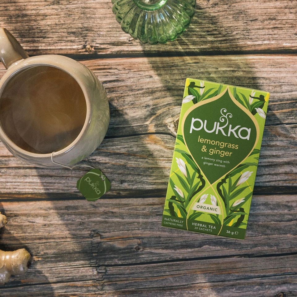 image 1 of Pukka Organic Lemongrass & Ginger Herbal Tea 20 Pack 36g