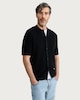 image 2 of The F&F Edit Pure Cotton Textured Knitted Polo Shirt in Black